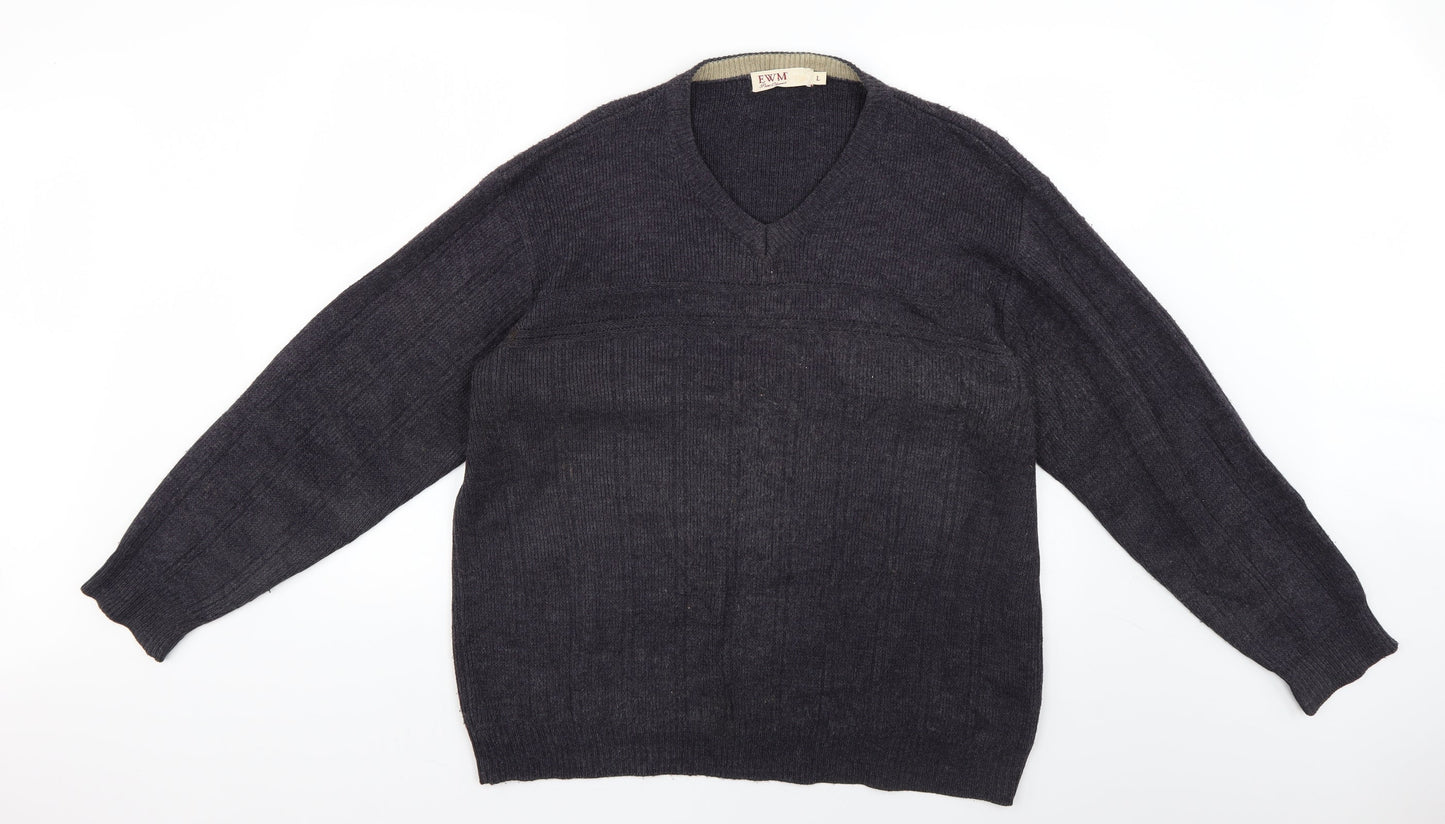 EWM Mens Grey   Pullover Jumper Size L