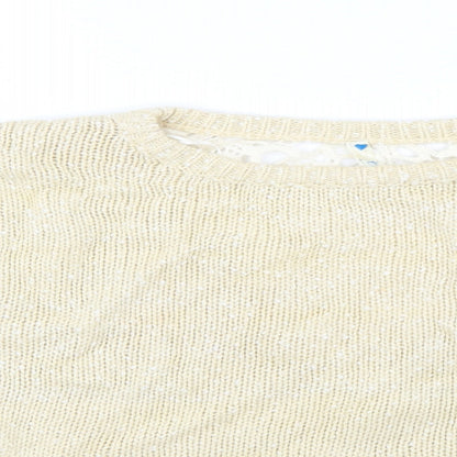 Womens UK Size M blue vanilla Beige Pullover Jumper