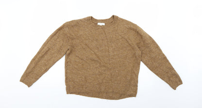Womens UK Size S H7m Brown Pullover Jumper