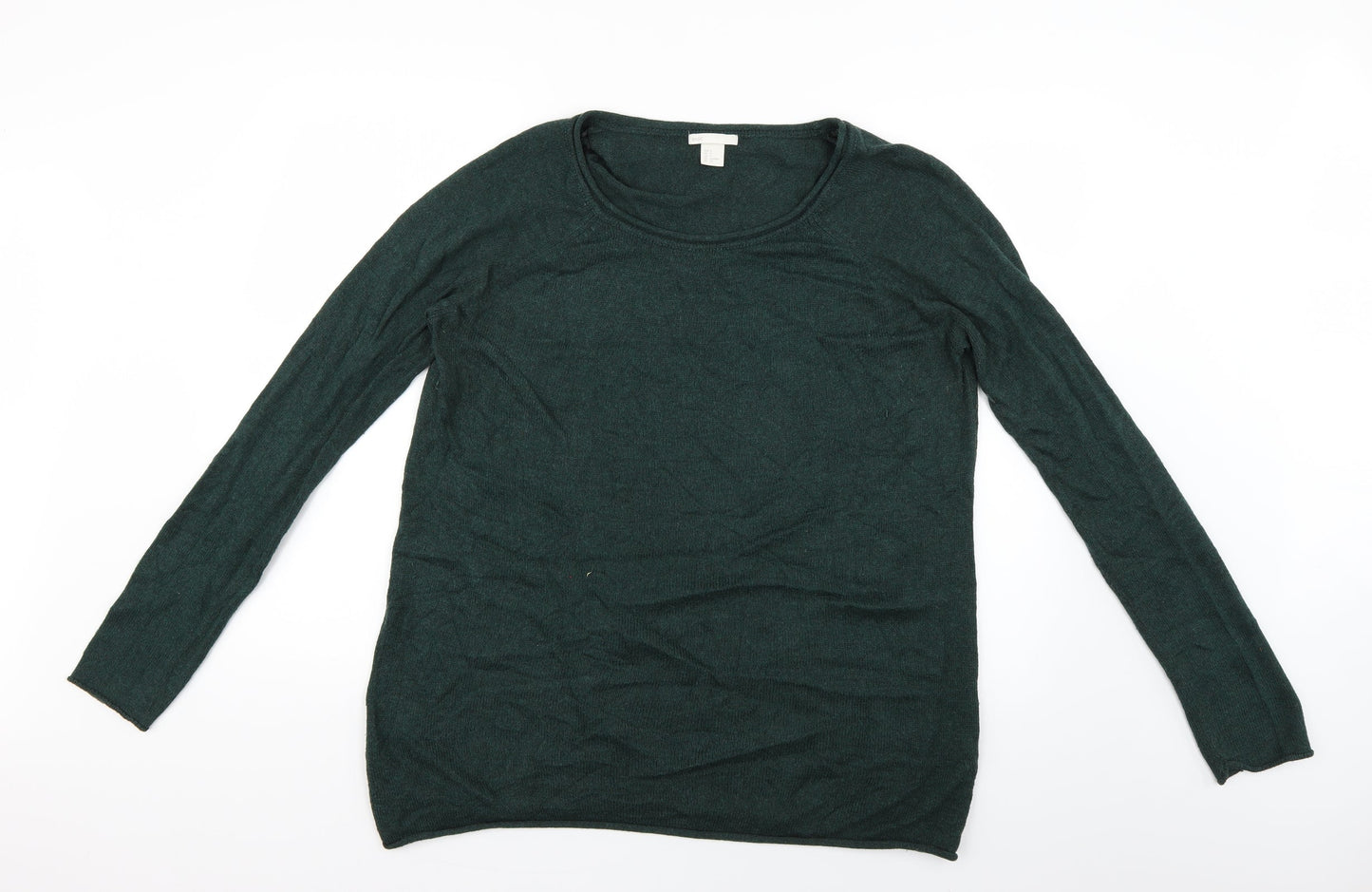 Womens UK Size S H&M Green Pullover Jumper