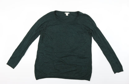 Womens UK Size S H&M Green Pullover Jumper