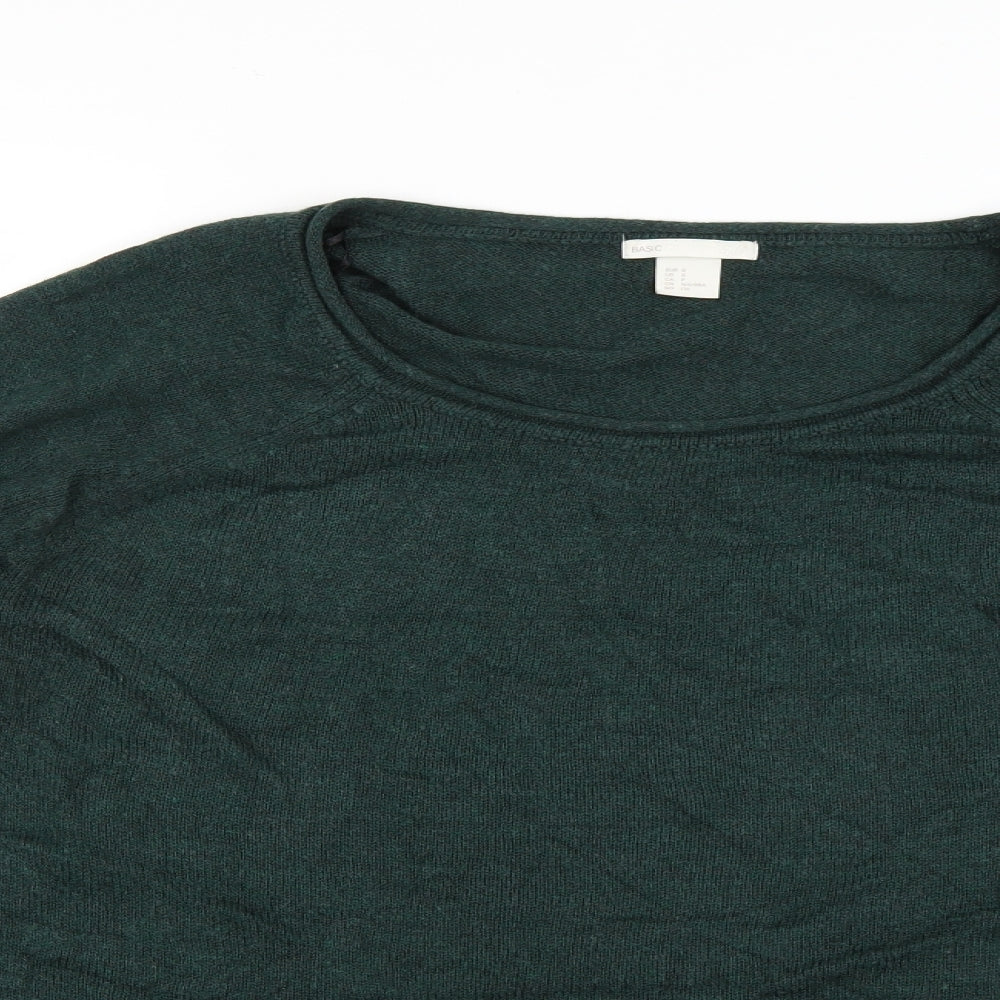Womens UK Size S H&M Green Pullover Jumper