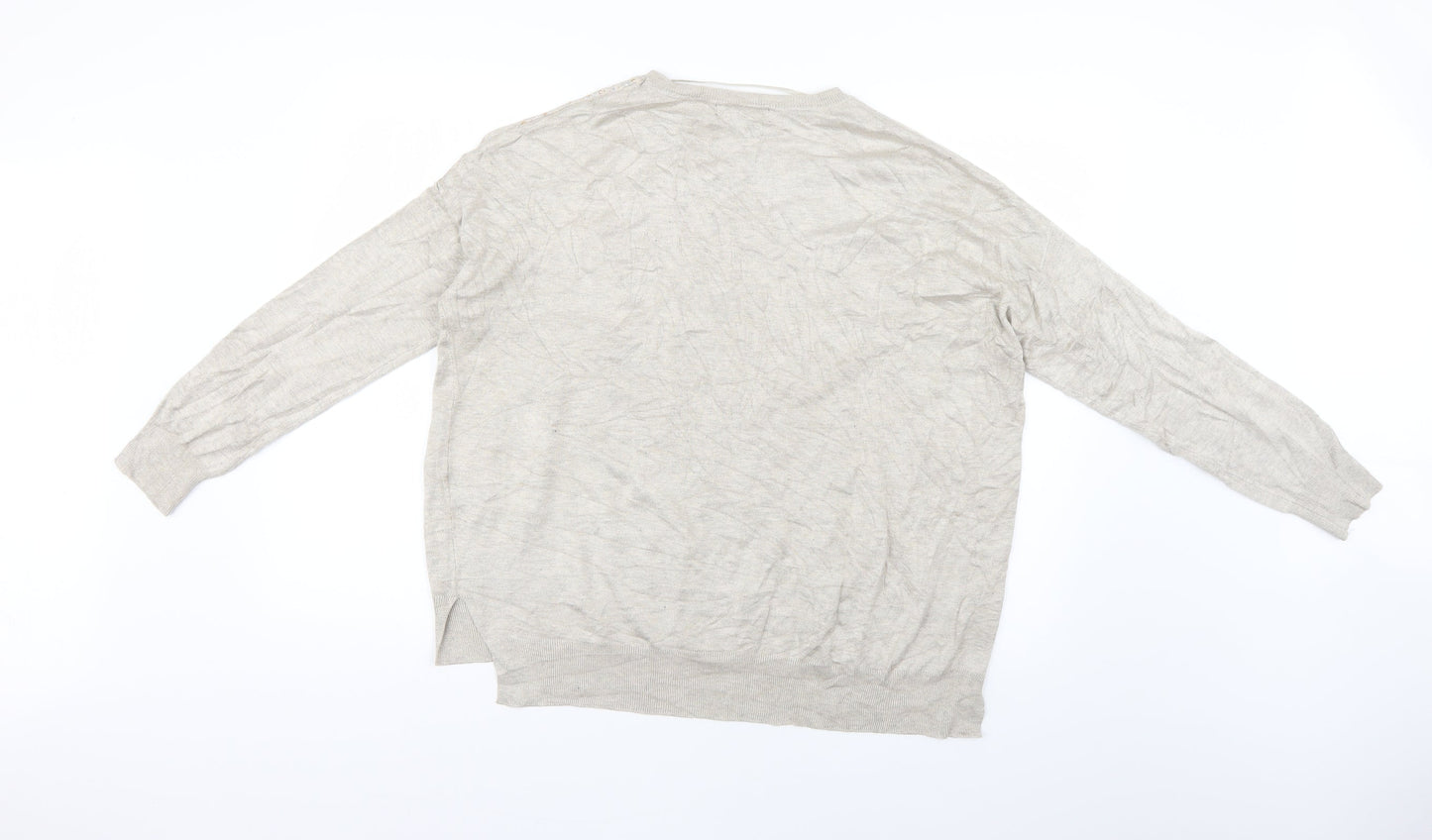 Womens UK Size 14 Atmosphere Beige Pullover Jumper