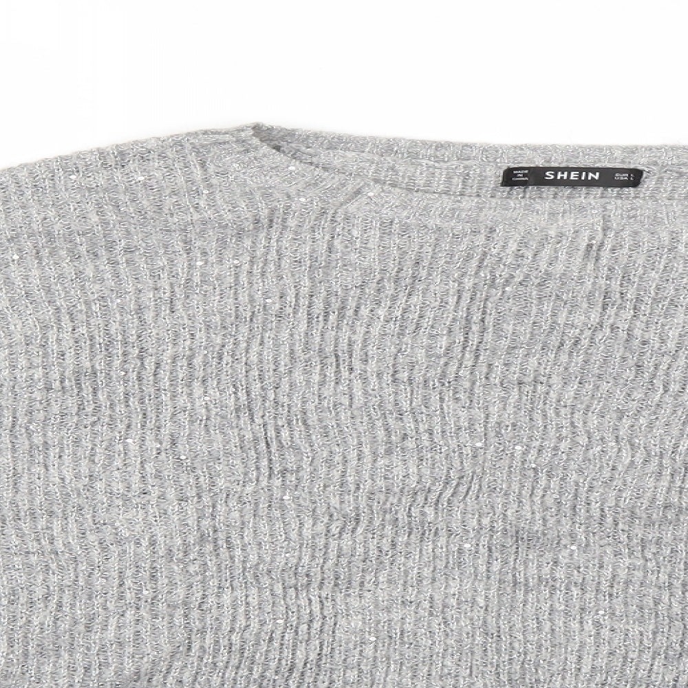 SheIn Womens Grey   Pullover Jumper Size L