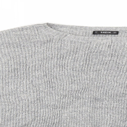 SheIn Womens Grey   Pullover Jumper Size L