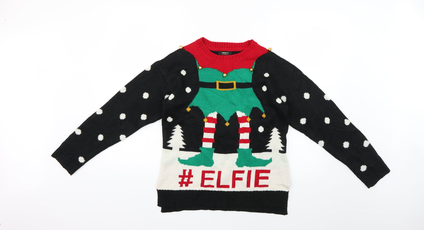 FOREVER 21 Womens Multicoloured Geometric  Pullover Jumper Size S