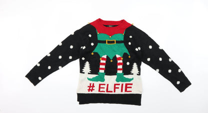 FOREVER 21 Womens Multicoloured Geometric  Pullover Jumper Size S