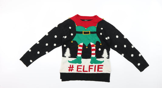 FOREVER 21 Womens Multicoloured Geometric  Pullover Jumper Size S