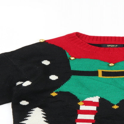 FOREVER 21 Womens Multicoloured Geometric  Pullover Jumper Size S