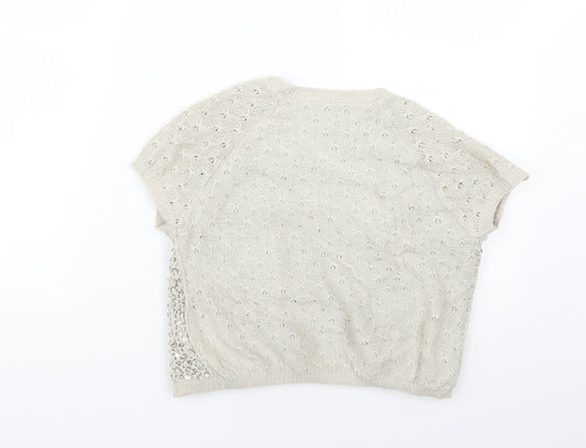 Autograph Girls Beige   Cape Jumper Size 9-10 Years