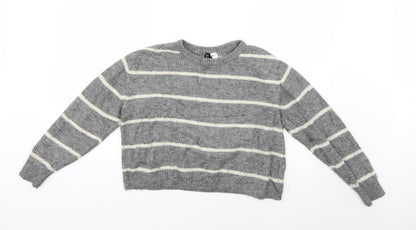 Womens UK Size M H&M Grey Pullover Jumper