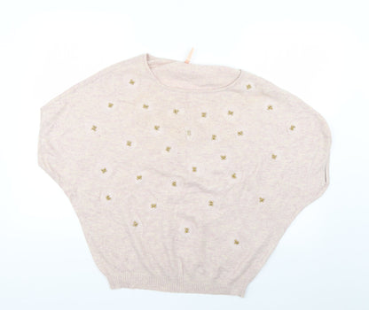 Womens UK Size S sweewe Pink Pullover Jumper