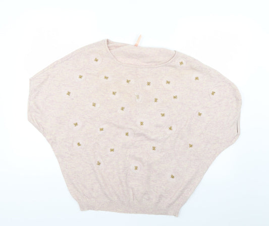 Womens UK Size S sweewe Pink Pullover Jumper