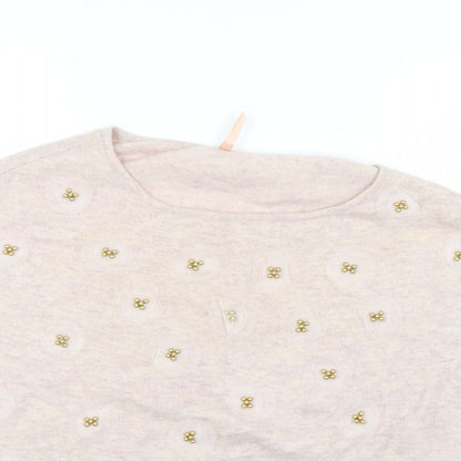 Womens UK Size S sweewe Pink Pullover Jumper