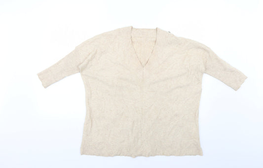 Womens UK Size 6 River Island Beige Pullover Jumper