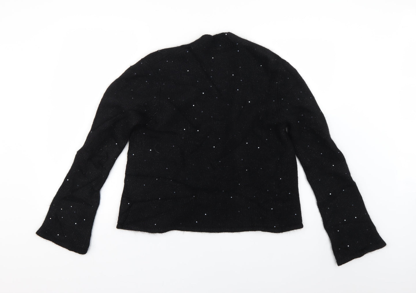 Womens UK Size 14 Marks and Spencer Black Cape Jumper