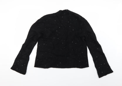 Womens UK Size 14 Marks and Spencer Black Cape Jumper