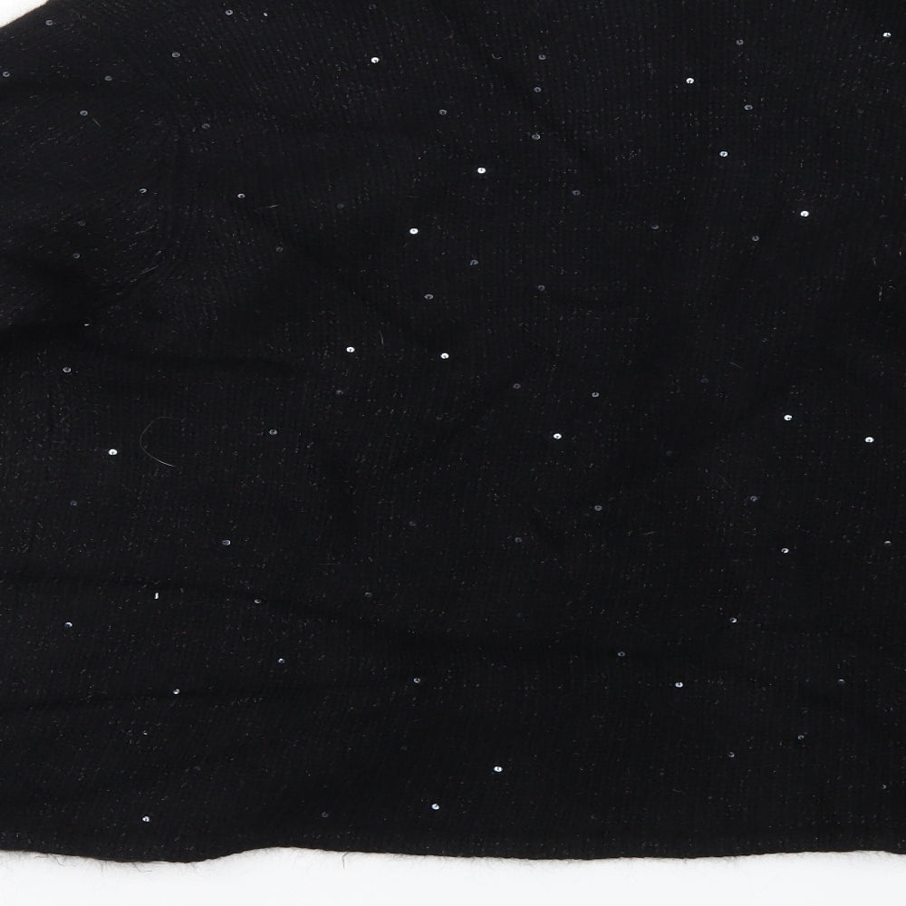 Womens UK Size 14 Marks and Spencer Black Cape Jumper