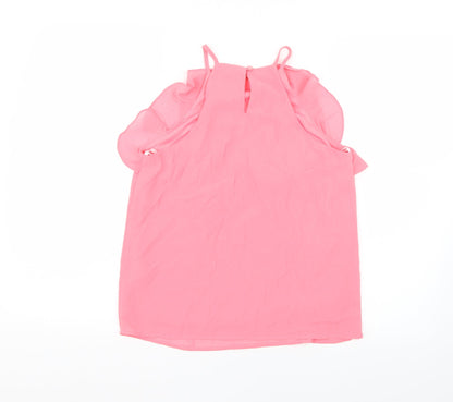 Womens UK Size S Monteau Pink Basic Blouse