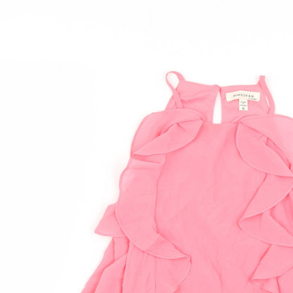 Womens UK Size S Monteau Pink Basic Blouse