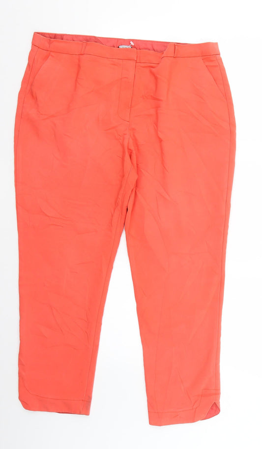 F&F Womens Orange   Trousers  Size 18 L24 in