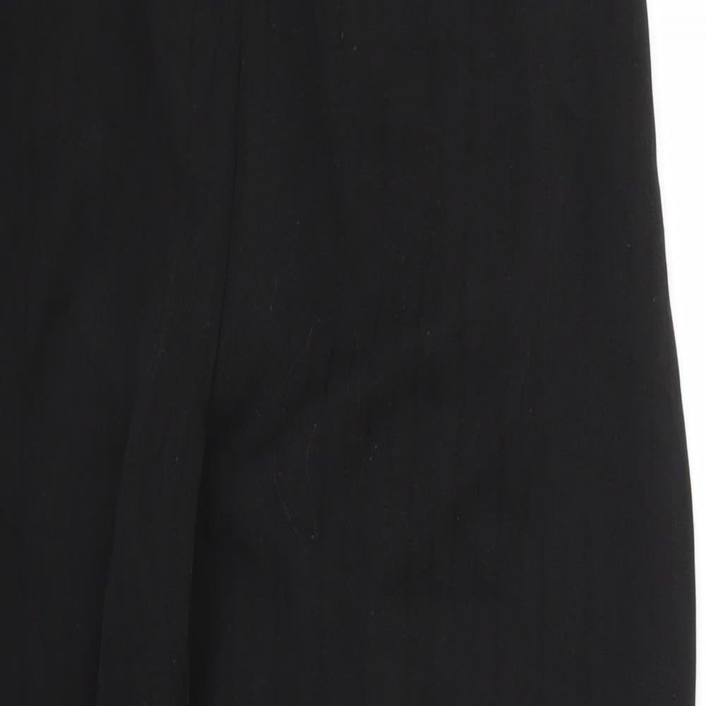 Womens UK Size 16 Preworn Regular Fit  Black Trousers