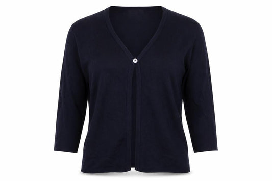 Womens UK Size 14 St Bernard Blue Cardigan Jumper