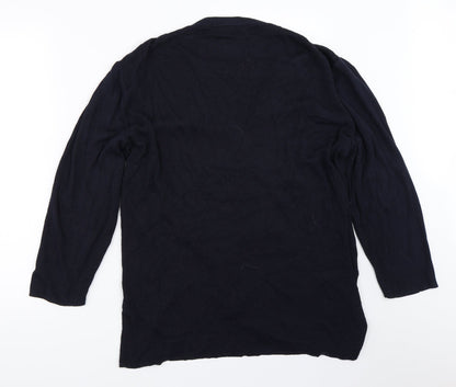 Womens UK Size 14 St Bernard Blue Cardigan Jumper