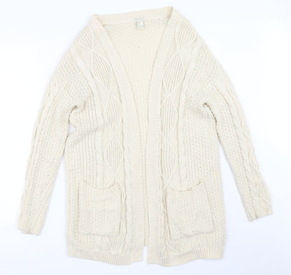 Womens UK Size M FOREVER 21 Beige Cardigan Jumper