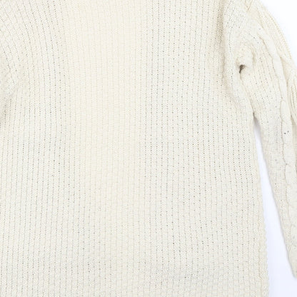 Womens UK Size M FOREVER 21 Beige Cardigan Jumper