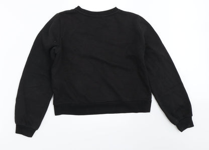 H&M Girls Black   Pullover Sweatshirt Size 11-12 Years