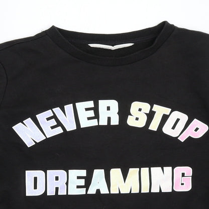 H&M Girls Black   Pullover Sweatshirt Size 11-12 Years
