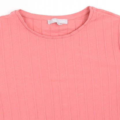Womens UK Size 14 Red Herring Pink Basic T-Shirt