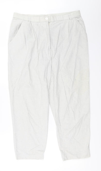 Womens UK Size 18 Marks and Spencer Regular Fit  Grey Trousers