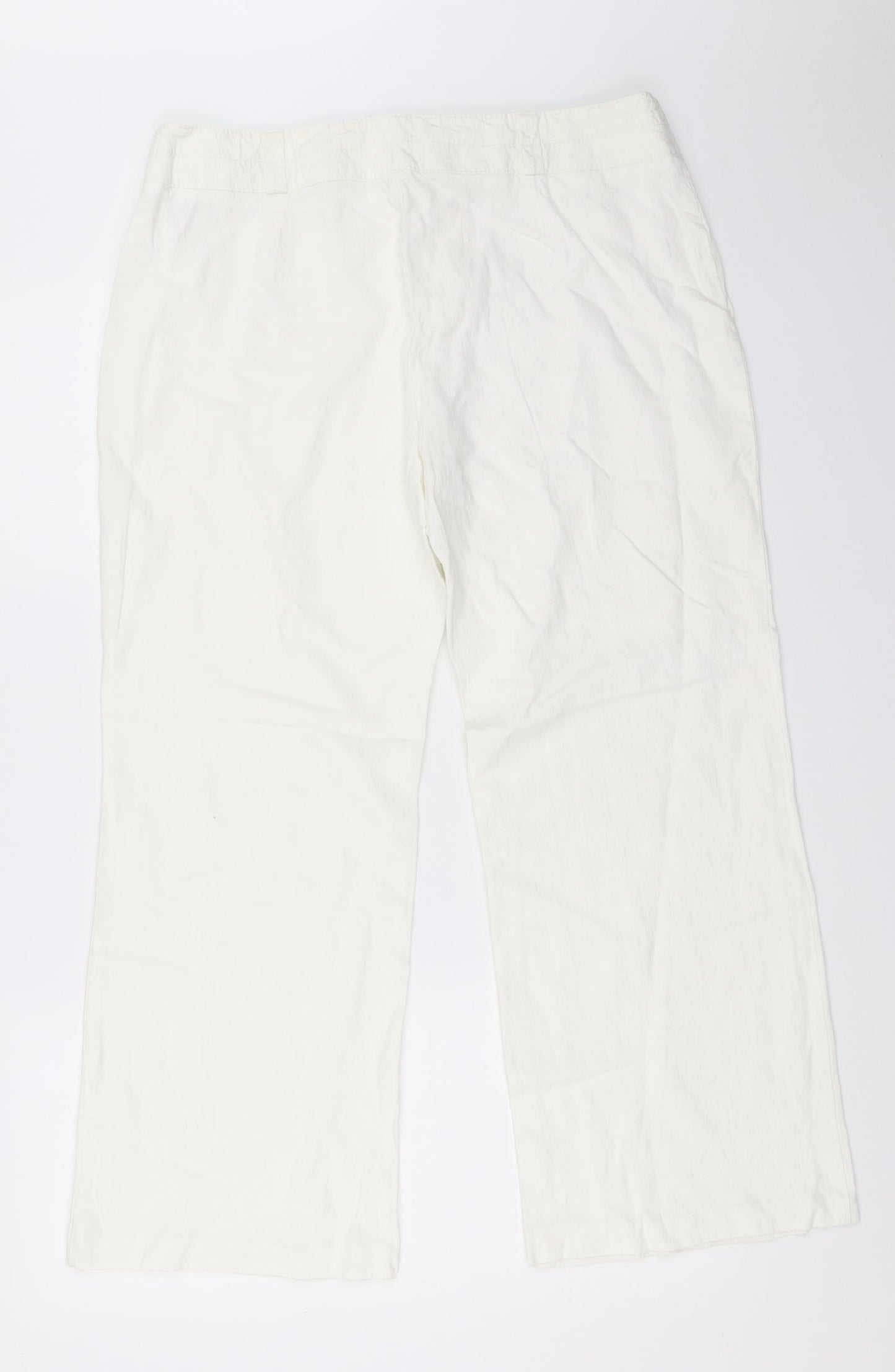 Womens UK Size 34 in Preworn Regular Fit  White Trousers
