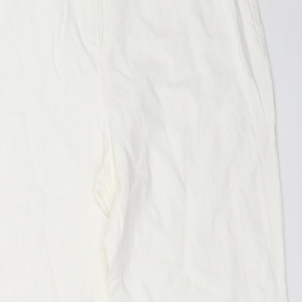 Womens UK Size 34 in Preworn Regular Fit  White Trousers