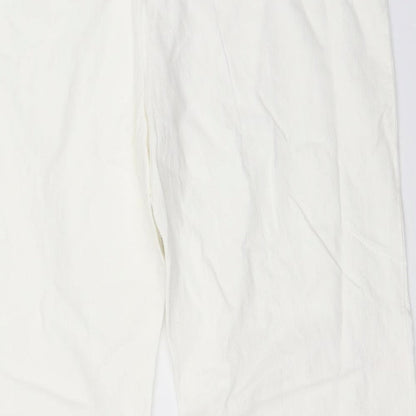 Womens UK Size 34 in Preworn Regular Fit  White Trousers