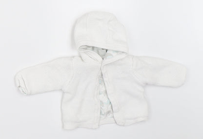 Mini Club Baby White   Cardigan Jumper Size 0-3 Months
