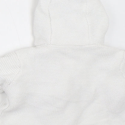 Mini Club Baby White   Cardigan Jumper Size 0-3 Months
