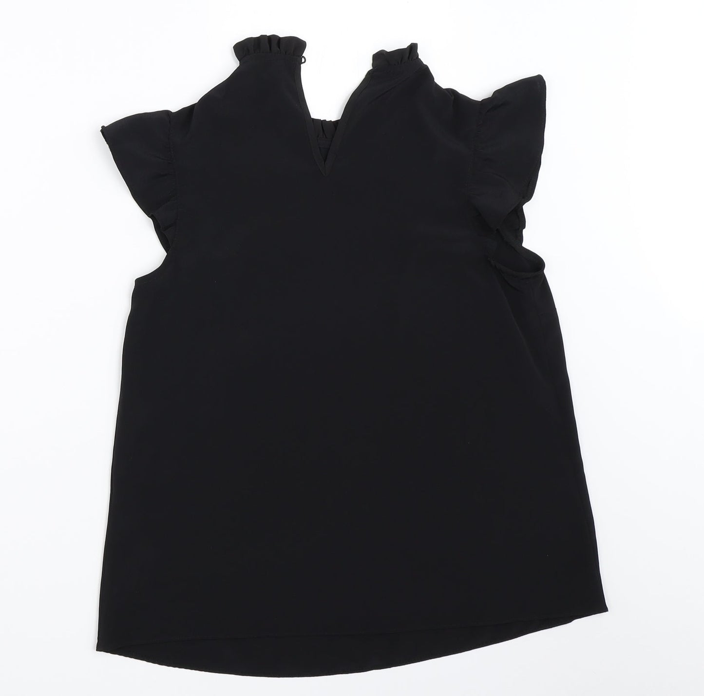 Womens UK Size 6 New Look Black Basic Blouse