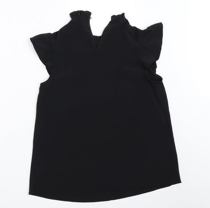 Womens UK Size 6 New Look Black Basic Blouse