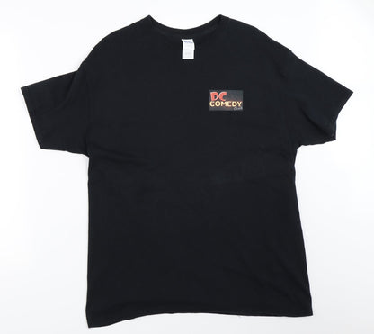 Mens UK Size L Gildan Black  T-Shirt
