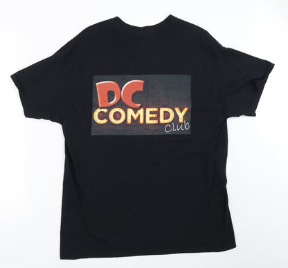 Mens UK Size L Gildan Black  T-Shirt