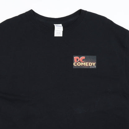Mens UK Size L Gildan Black  T-Shirt
