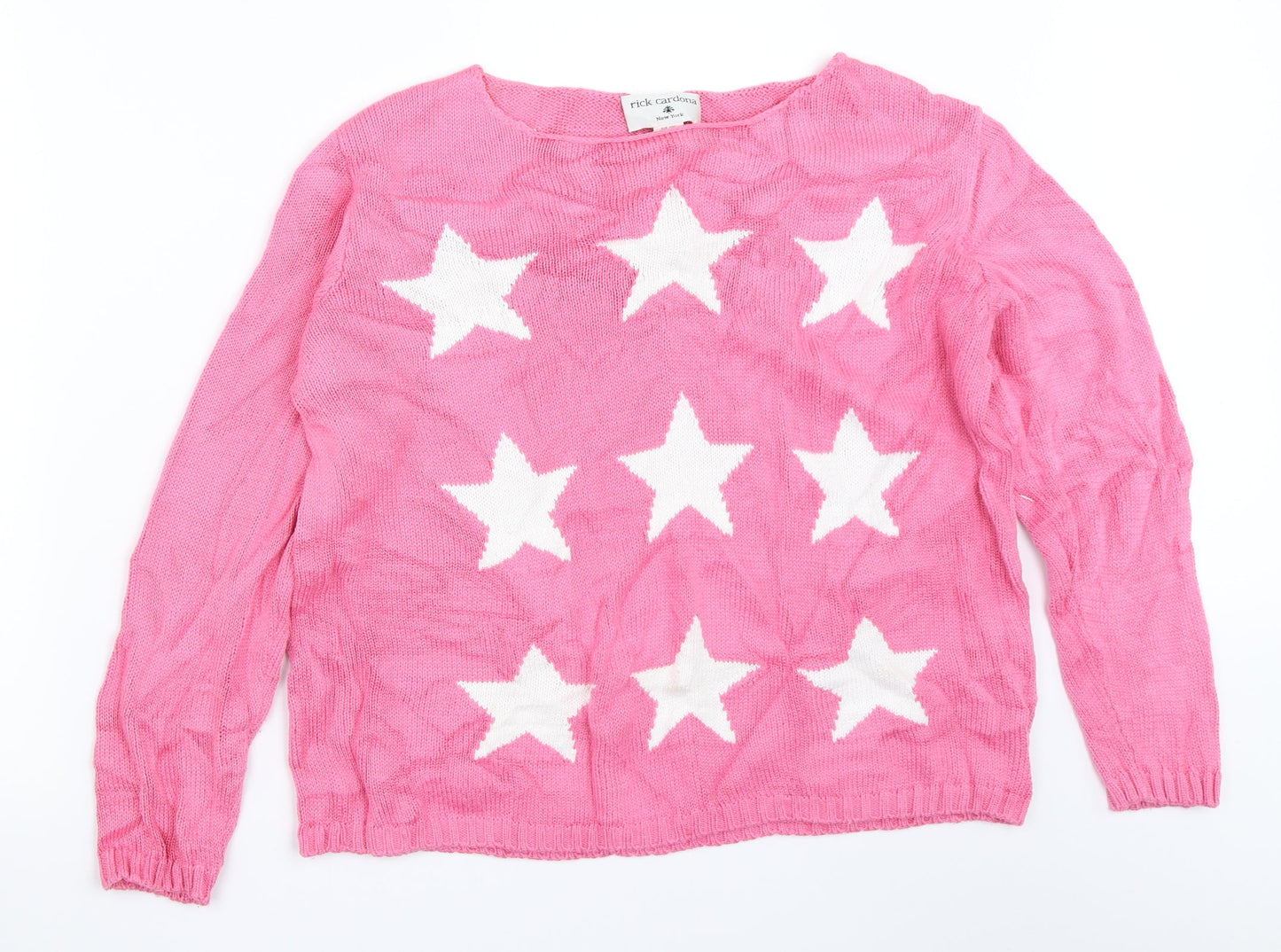 Womens UK Size 14 Rick Cardona Pink Pullover Jumper
