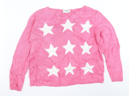 Womens UK Size 14 Rick Cardona Pink Pullover Jumper