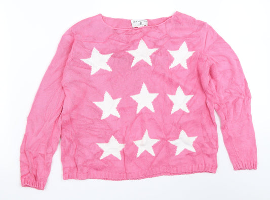 Womens UK Size 14 Rick Cardona Pink Pullover Jumper