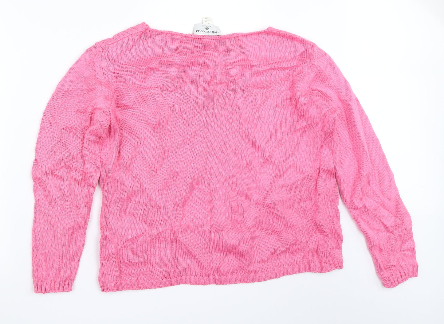 Womens UK Size 14 Rick Cardona Pink Pullover Jumper