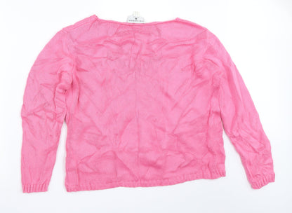 Womens UK Size 14 Rick Cardona Pink Pullover Jumper