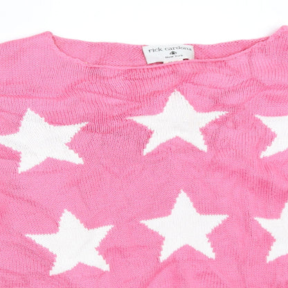 Womens UK Size 14 Rick Cardona Pink Pullover Jumper